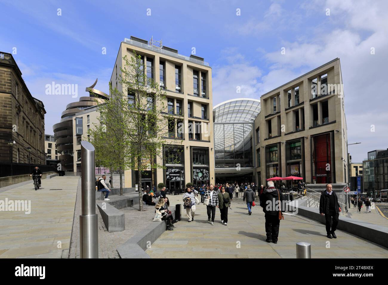 Blick auf das St. James Quarter, Edinburgh City, Schottland, Großbritannien Stockfoto