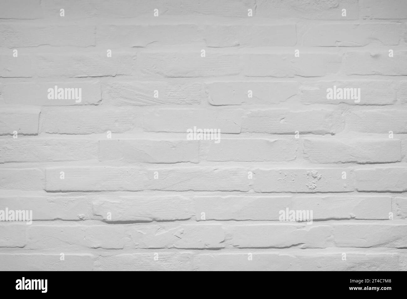 Weißer Backsteinhintergrund. Modernes Dekorationsmuster. Oberflächenbeschaffenheit aus Mauerwerk. Stockfoto