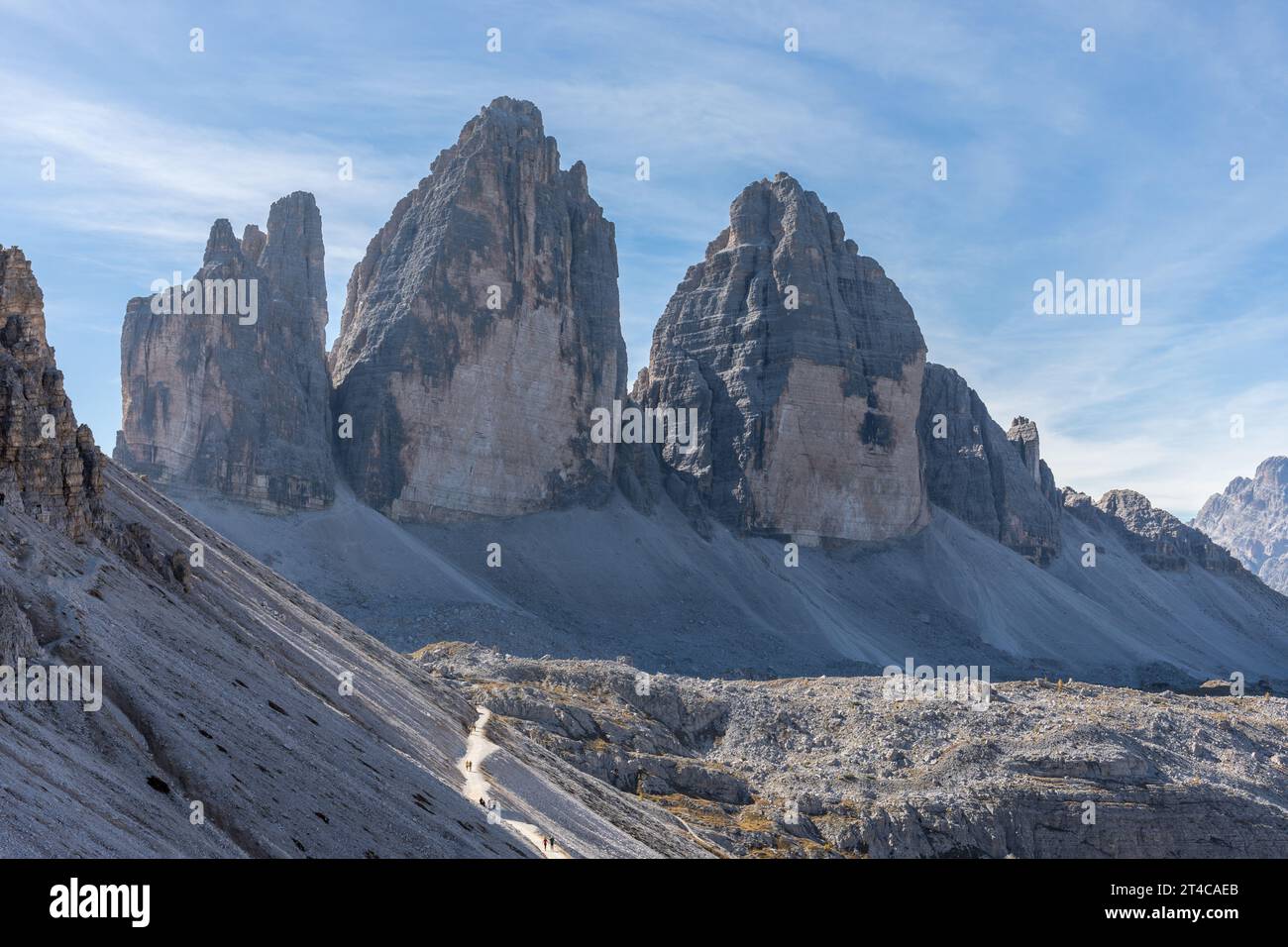 Drei Zinnen, Dolomiten, Südtirol, Italien Stockfoto