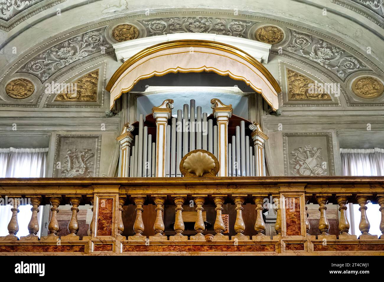 Orgel der Kirche San Giovanni della Pigna, Rom, Italien Stockfoto
