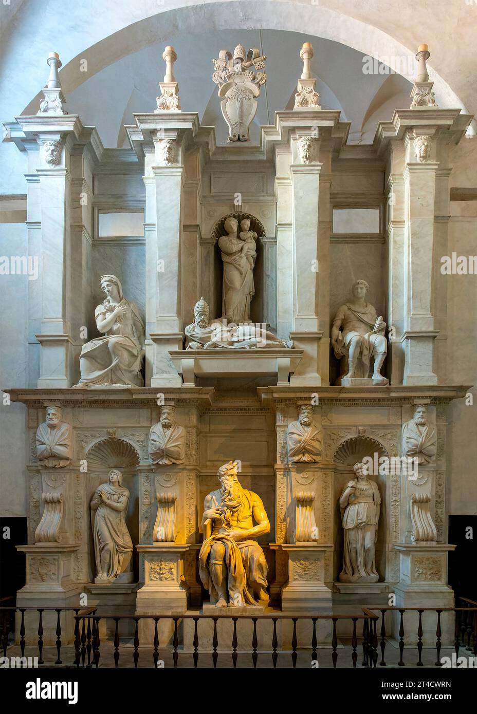 Michelangelos Grab für Julius II. In der Kirche San Pietro in Vincoli, Rom, Italien Stockfoto