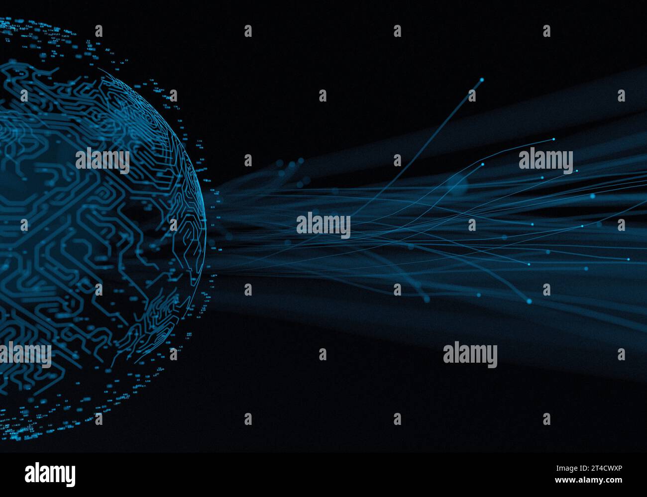 Future Technology Planet Earth Big Data Technology Stockfoto