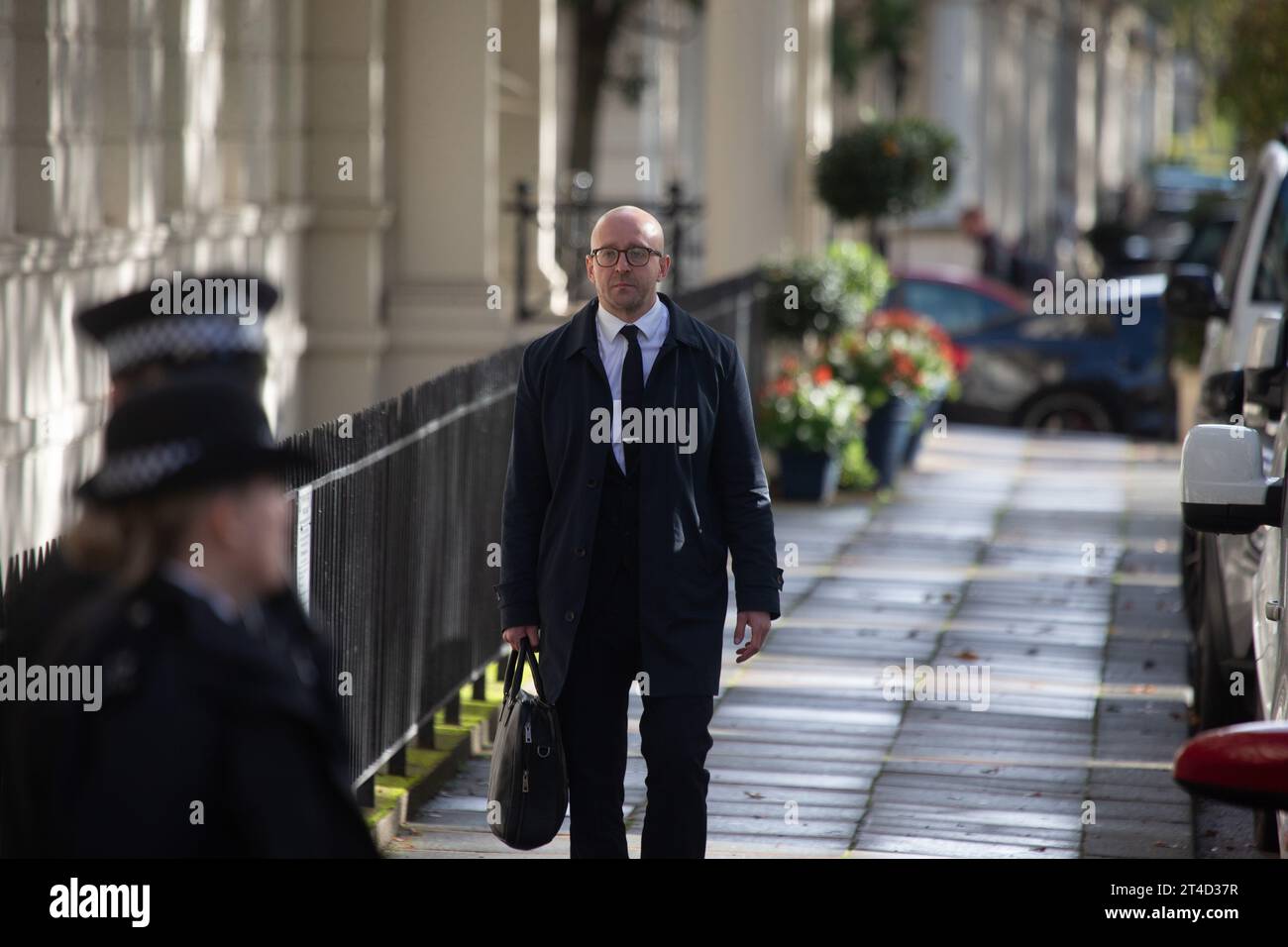 London, England, Großbritannien. 30. Oktober 2023. LEE CAIN, ehemaliger Kommunikationsdirektor, kommt zur Anhörung der öffentlichen COVID-19-Untersuchung, um Beweise zu geben. (Kreditbild: © Tayfun Salci/ZUMA Press Wire) NUR REDAKTIONELLE VERWENDUNG! Nicht für kommerzielle ZWECKE! Quelle: ZUMA Press, Inc./Alamy Live News Stockfoto