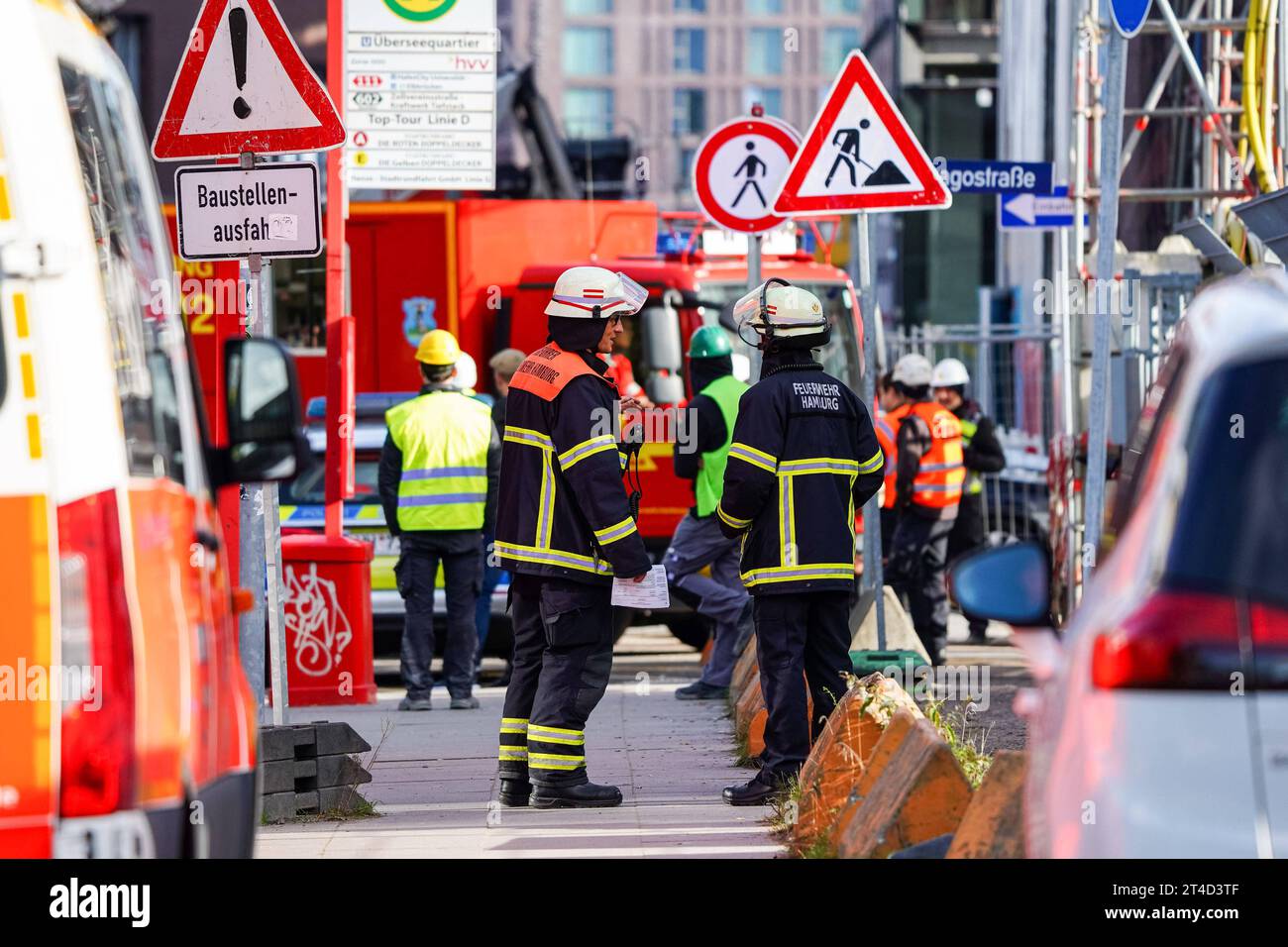 Hamburg Unfall auf Baustelle in der Hafencity Hamburg, 30.10.2023 ...