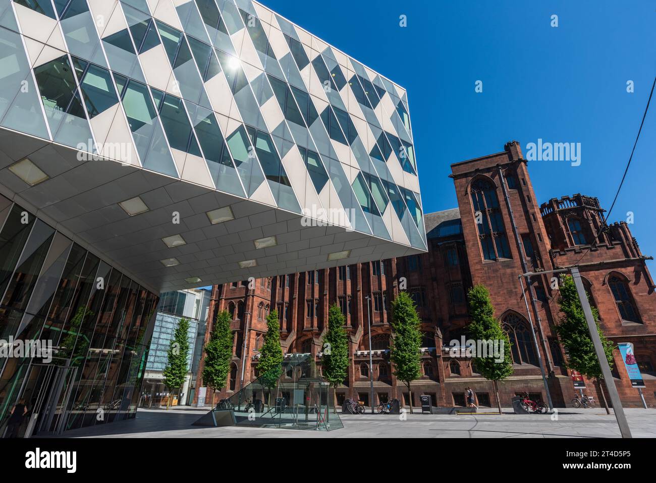 Die John Rylands Bibliothek in Deansgate in Manchester Stockfoto