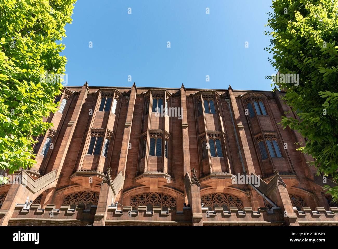 Die John Rylands Bibliothek in Deansgate in Manchester Stockfoto