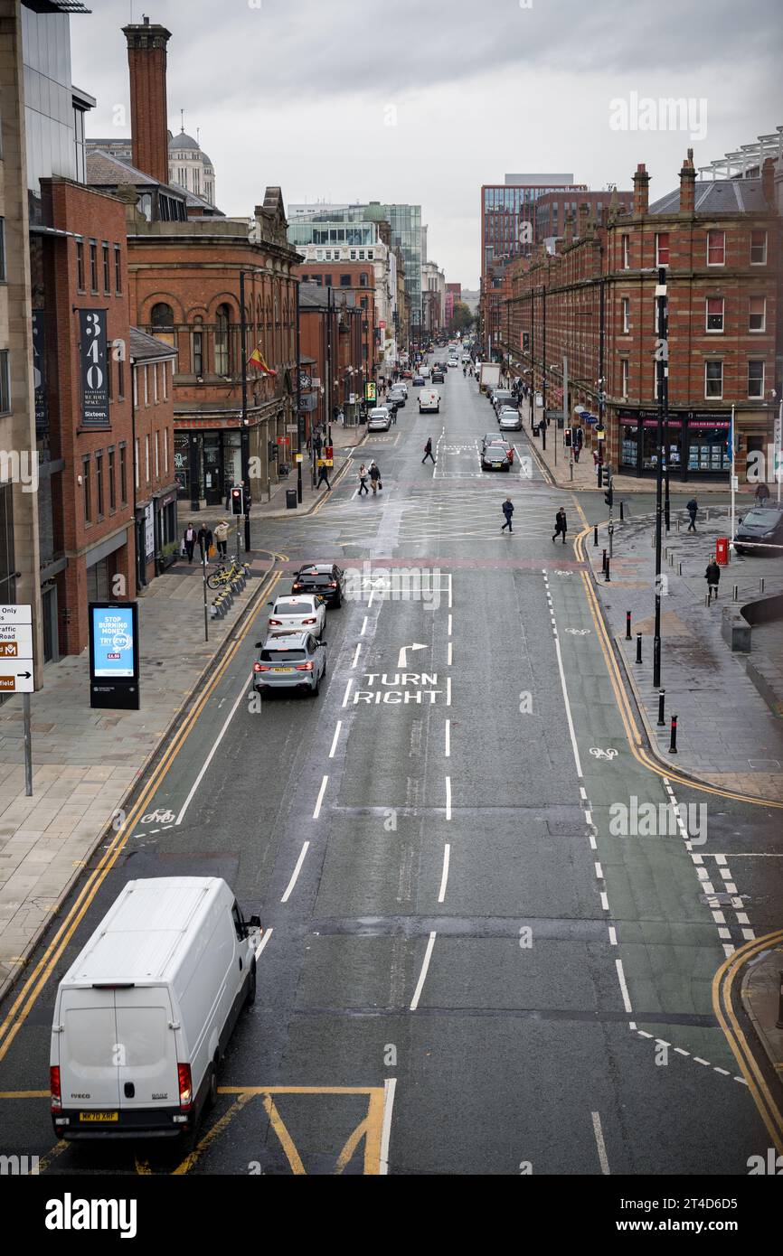 Deansgate in Manchester. Stockfoto