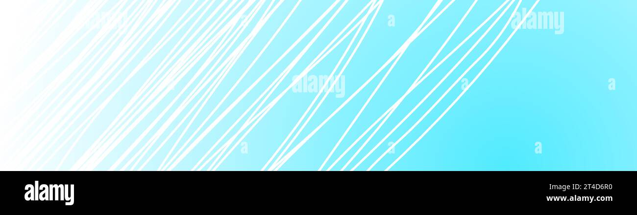 Abstrakter blauer Tech-Hintergrund mit Bleistiftlinien. Vektorbanner-Design Stock Vektor
