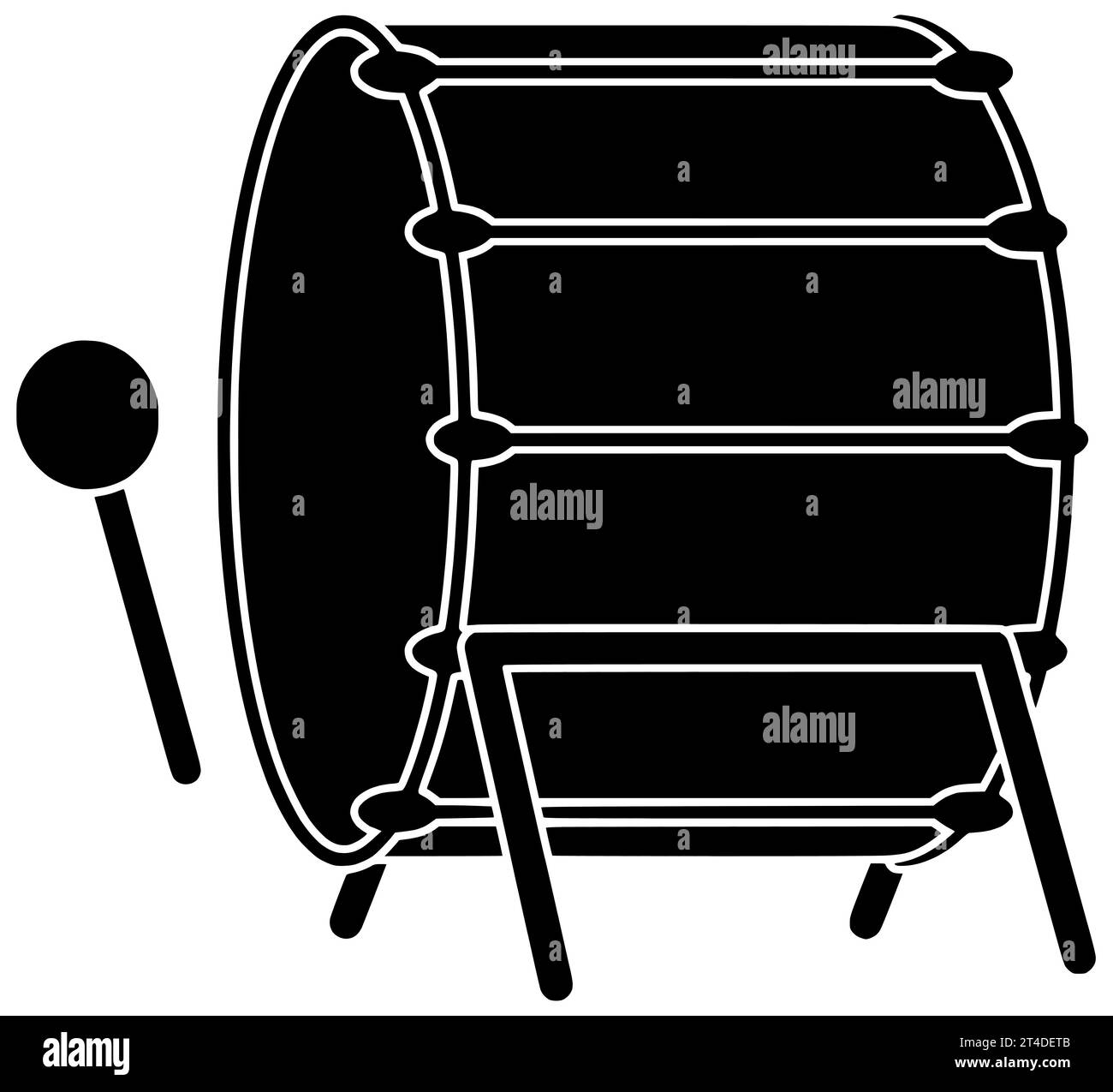 Spielen schwarz Bongo Silhouette Karneval Illustration Tribal Icon Kelch Logo Rhythmus Leder Drummer Bass Festival Melodie brasilianische afrikanische Kultur Holz Stockfoto