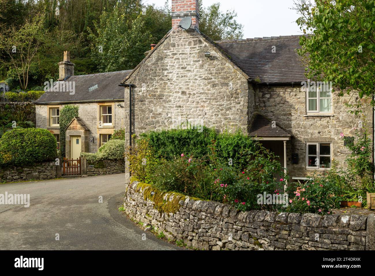 Milldale Village ein malerisches Dorf in den Derbyshire Dales, England Stockfoto
