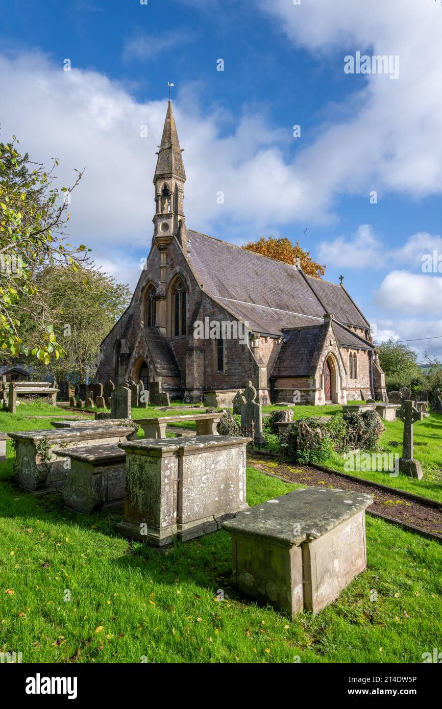 LLandogo Parish Church, Monmouthshire, Wye Valley, Wales Stockfoto
