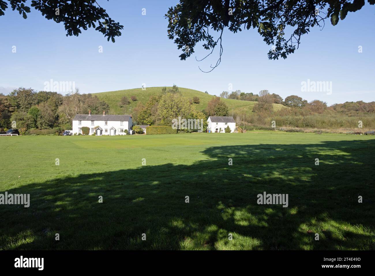 White Coppice Cricket Pitch Lancashire England Stockfoto