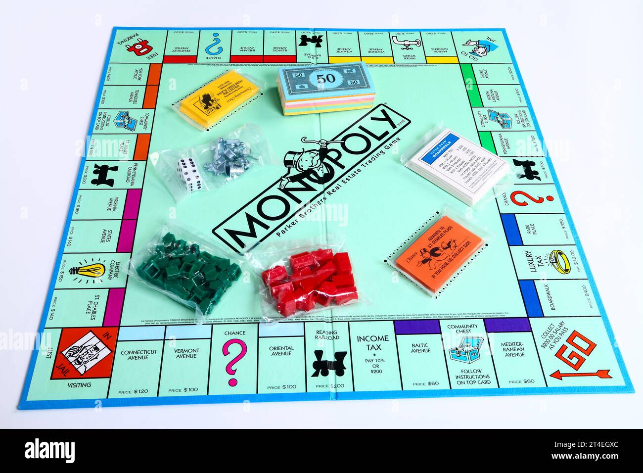 Parker Brothers Monopoly Estate Trading Board Spiel Stockfoto