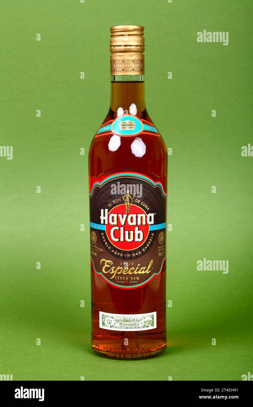 Flasche Cuban Havana Club Especial Rum Stockfoto