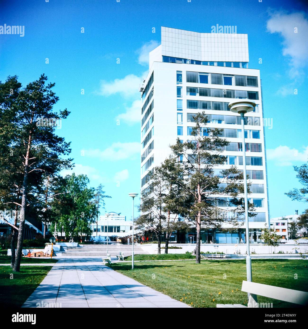 Tapiola Central Tower Espoo Finnland ca. Ende der 1960er bis Anfang der 1970er Jahre Stockfoto