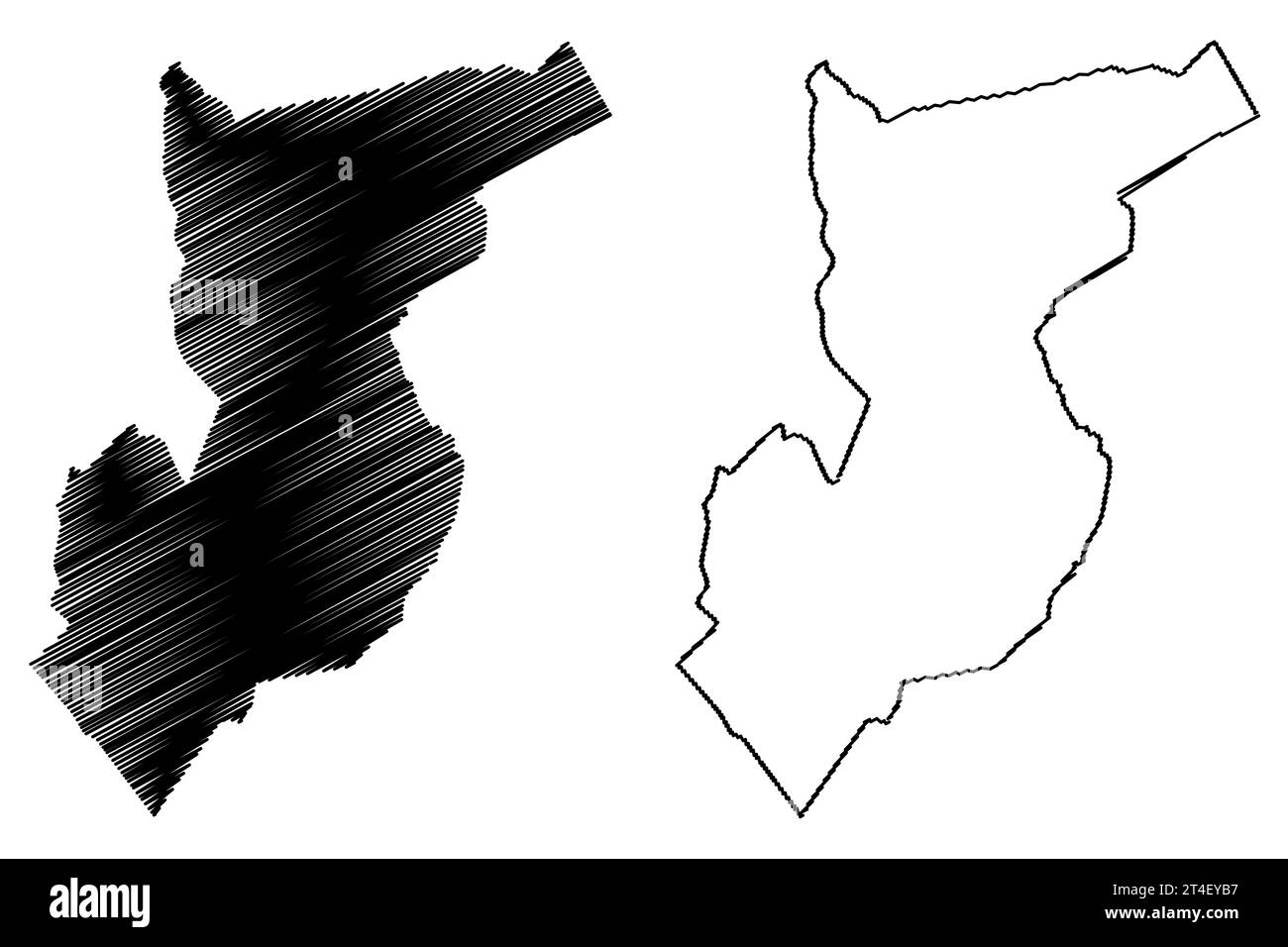 Gemeinde Valkenswaard (Königreich der Niederlande, Holland, Nordbrabant oder Provinz Noord-Brabant) Kartenvektordarstellung, skizzierte Karte Stock Vektor