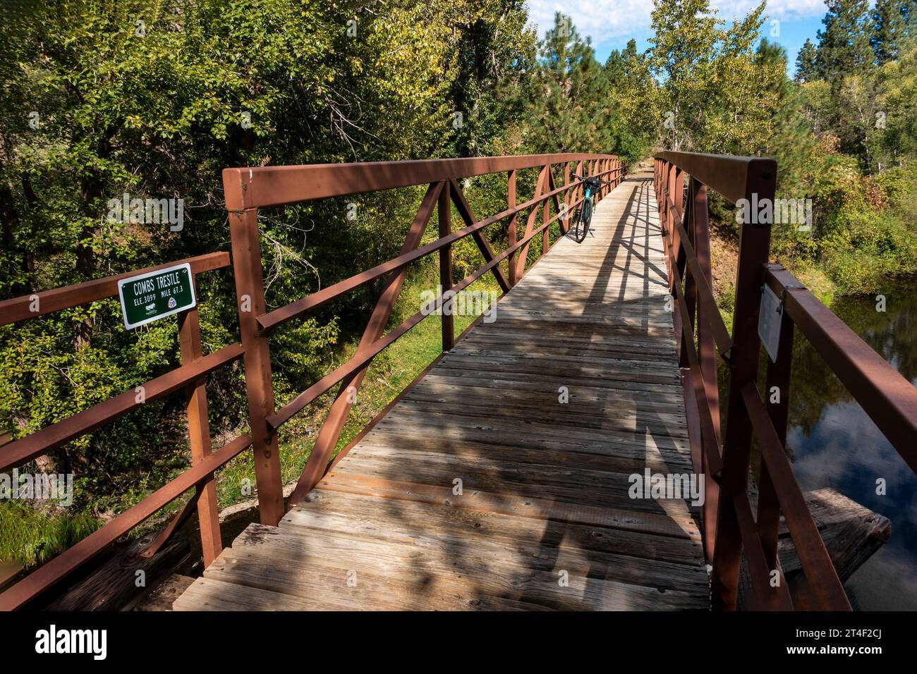 Combs Trestle auf dem Weiser River Trail Stockfoto