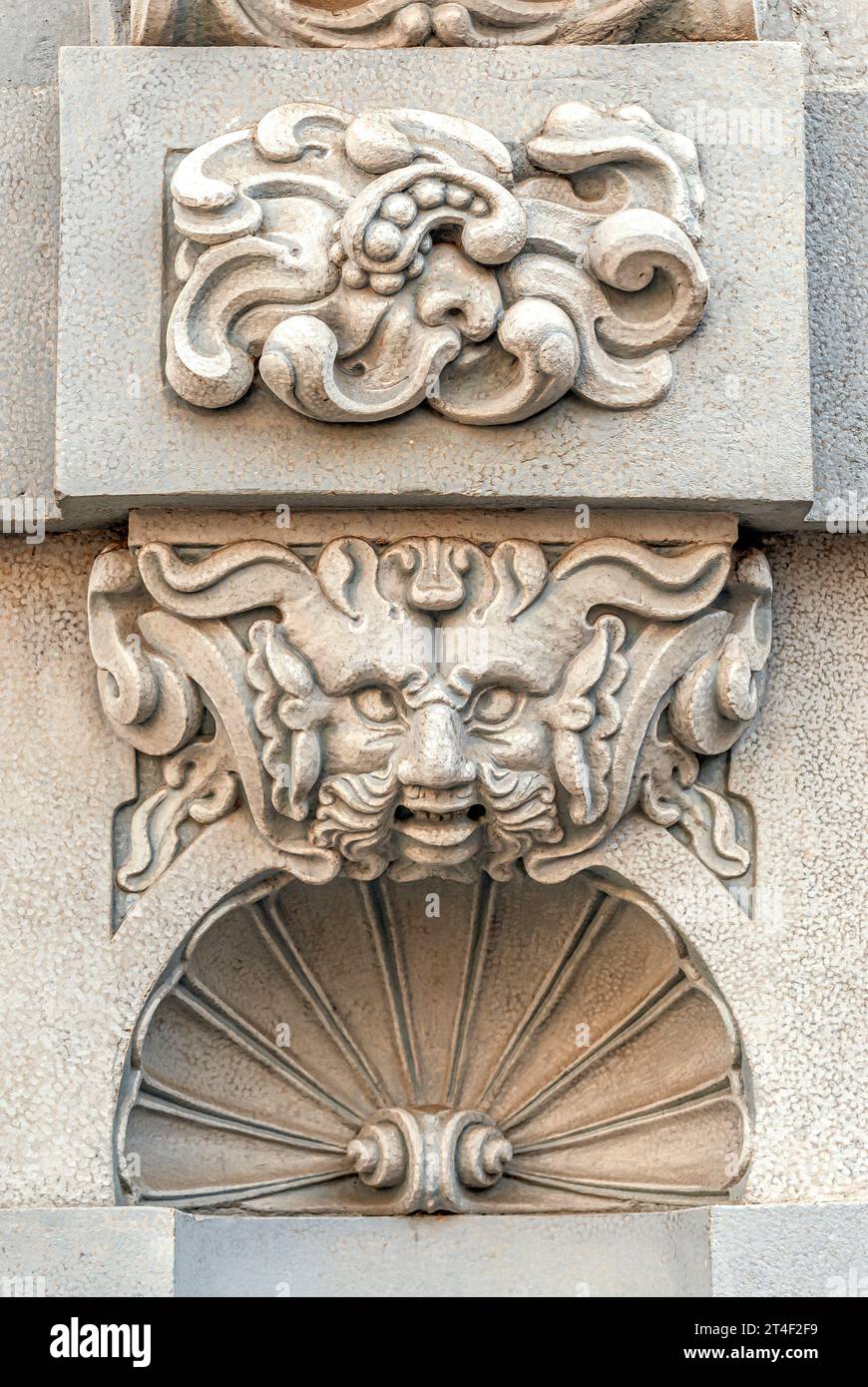 Jugendstilarchitektur in einem historischen Haus in Danzig, Polen Stockfoto