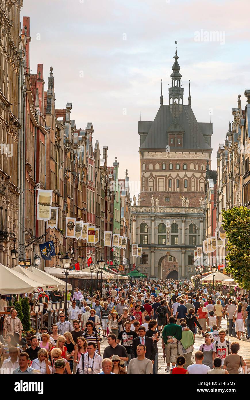 Straßenleben in der historischen Altstadt von Danzig, Polen Stockfoto