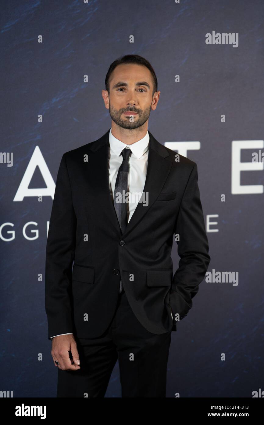 Marco Palvetti nimmt am 30. Oktober 2023 an einem Fotogespräch für die Sky-Serie tv ''unerwünschte - Ostaggi del Mare'' im Cinema Barberini in Rom Teil (Foto: Luca Carlino/NurPhoto)0 Credit: NurPhoto SRL/Alamy Live News Stockfoto