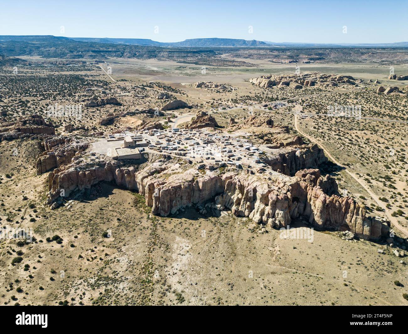 Acoma Pueblo, Historic Indianer Mesa Dwellings, NM Stockfoto