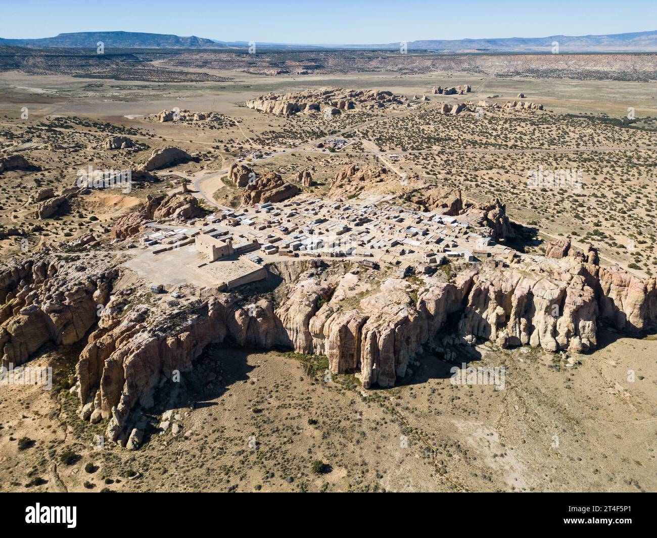 Acoma Pueblo, Historic Indianer Mesa Dwellings, NM Stockfoto
