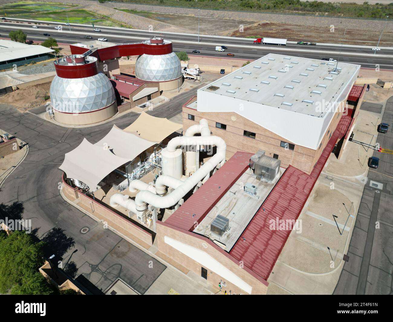 City of Mesa Northwest Water Reclamation NWWRF Facility, Mesa, AZ, USA Stockfoto