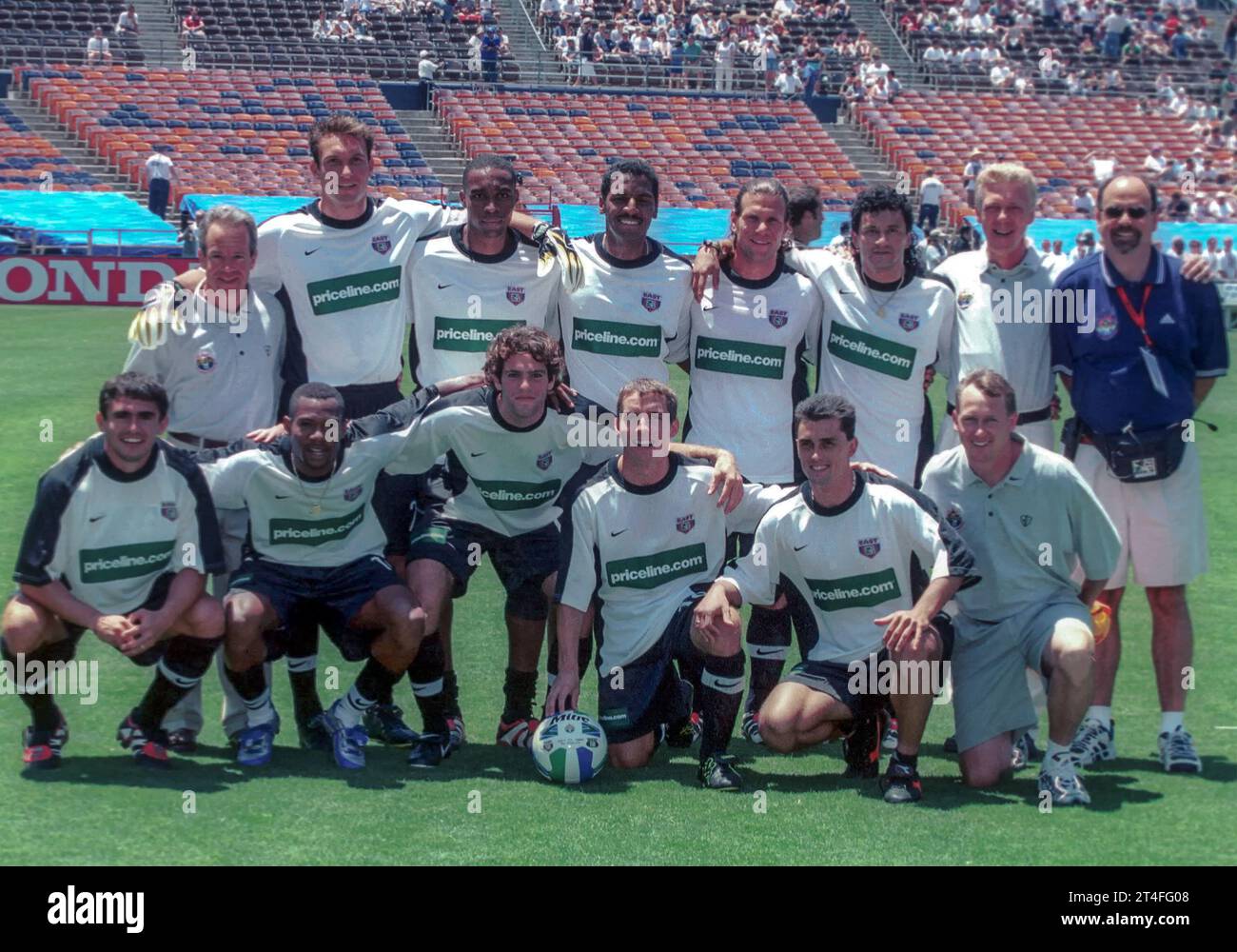 D.C. United Spieler und Mitarbeiter beim 1999 MLS All-Star-Spiel, San Diego. Stockfoto