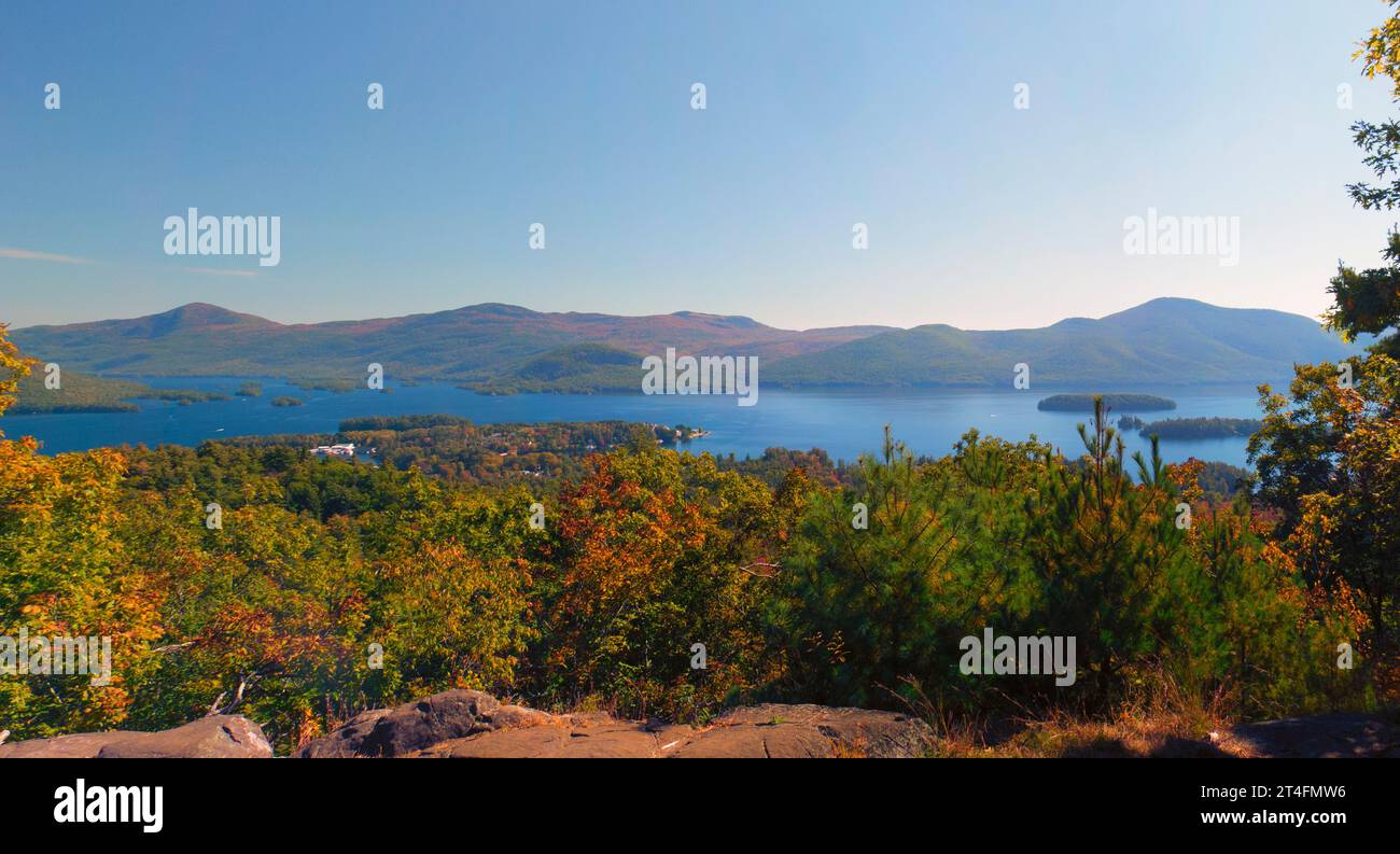 Lake George New York, zusammengesetztes Bild Stockfoto