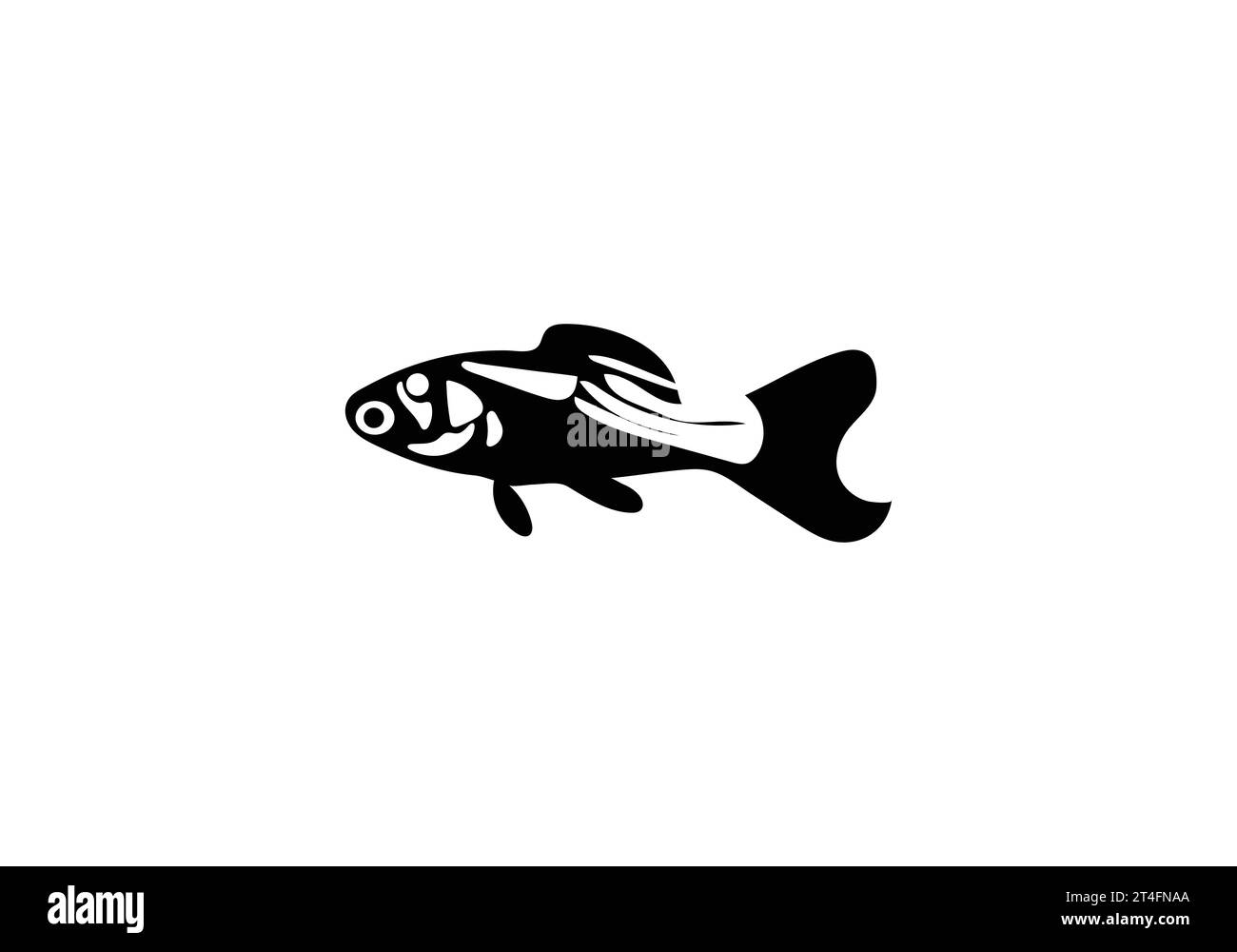 Australisches Flathead Barch im minimalen Stil mit Illustration Stock Vektor