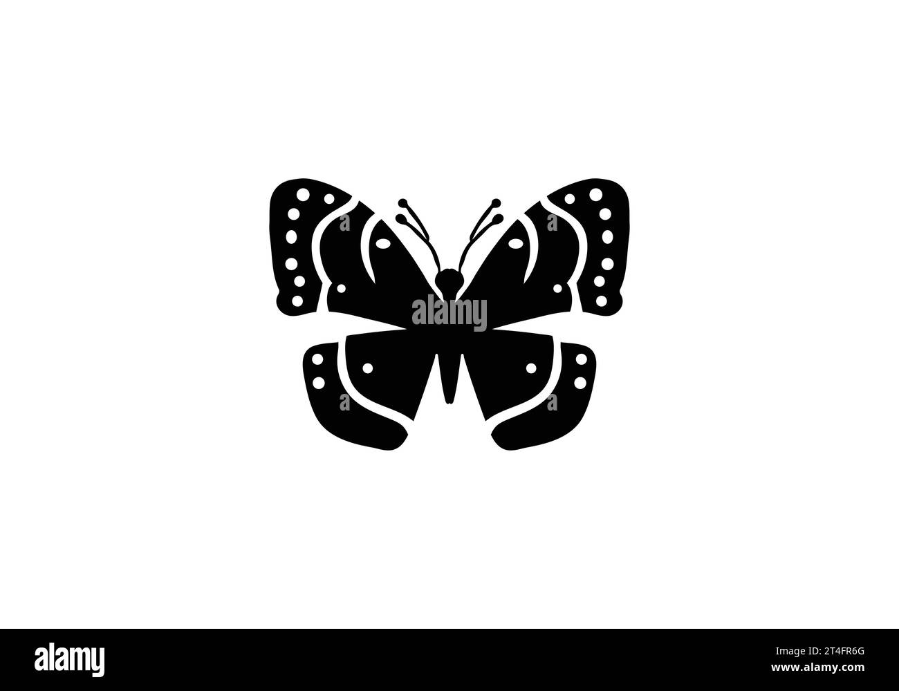 Minimalistisches Design mit Admiral Butterfly Icon-Illustration Stock Vektor