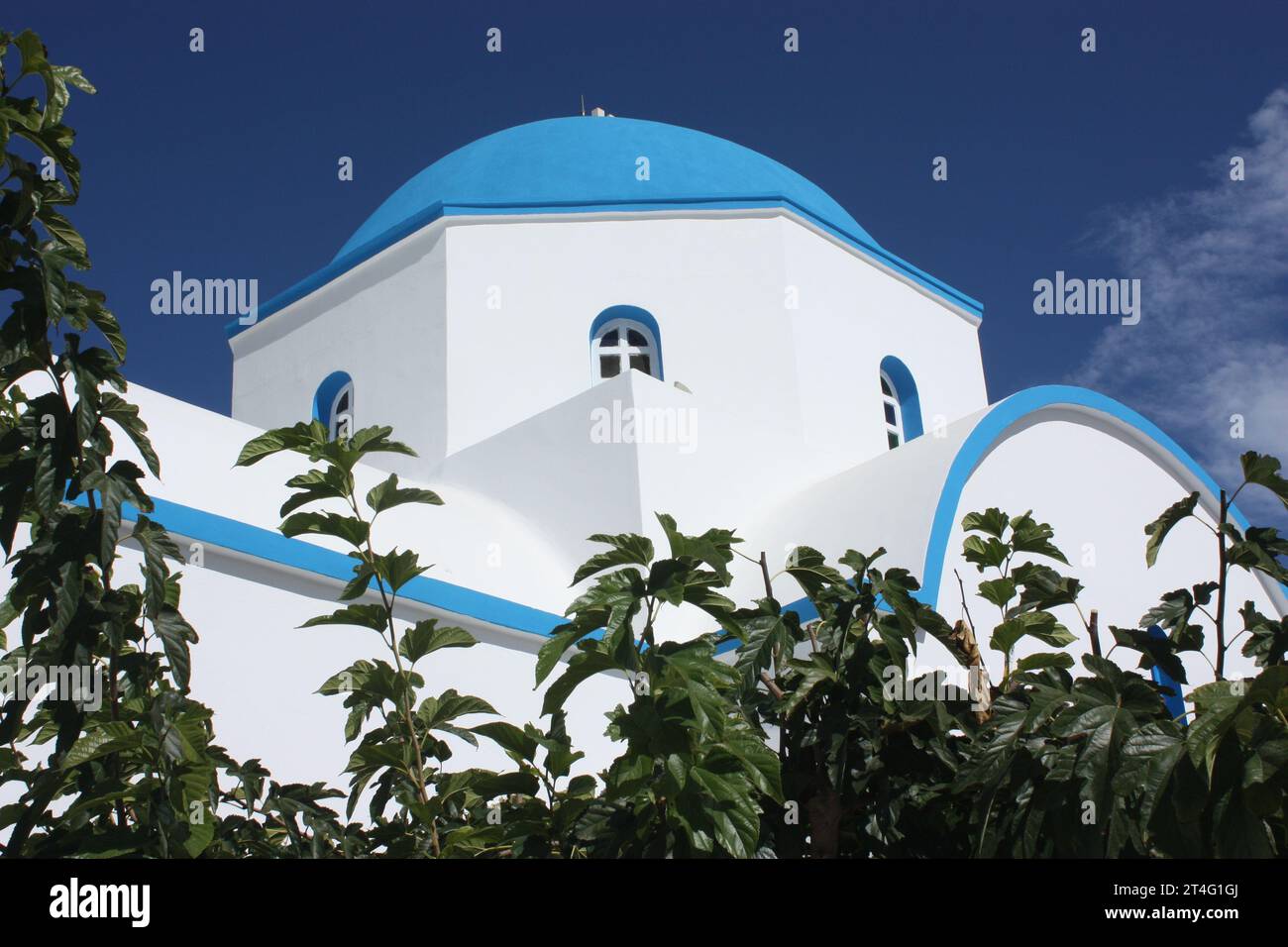 Griechisch-orthodoxe Kirche in der Stadt Apolonas auf Naxos in Griechenland Stockfoto