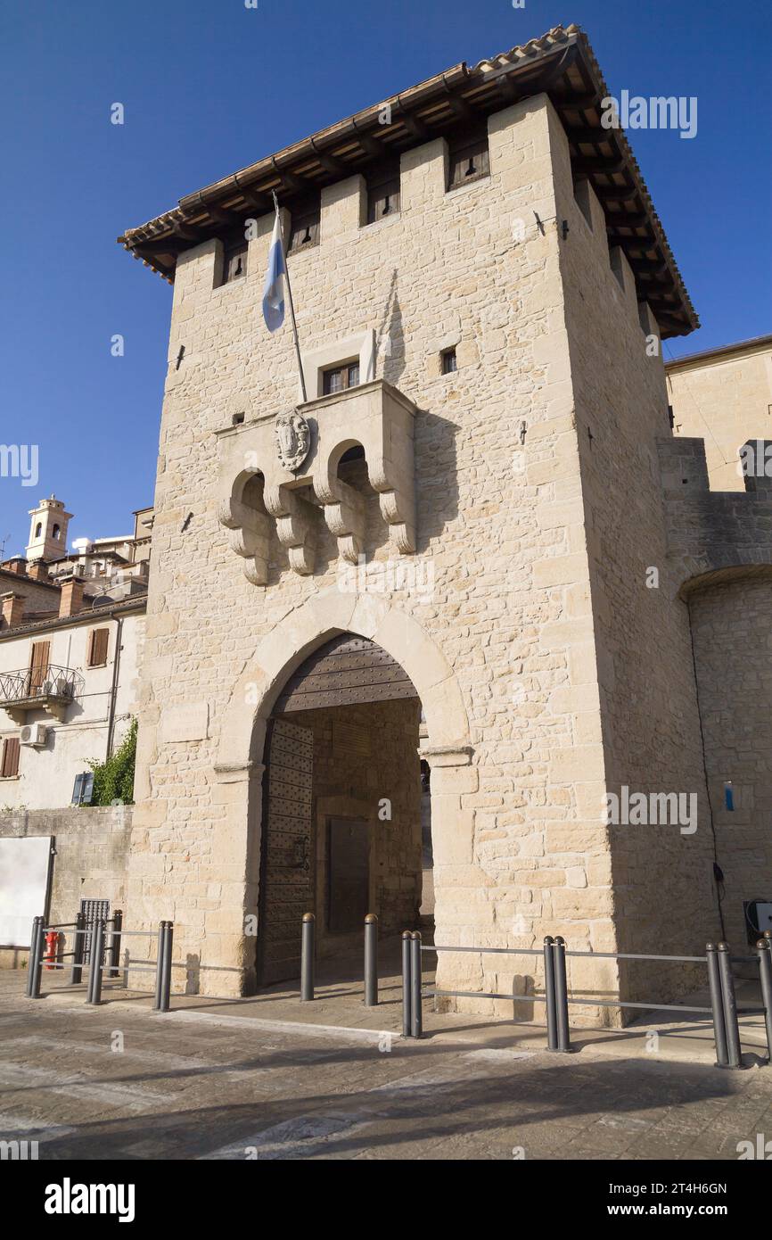 Porta San Francesco in San Marino, San Marino. Stockfoto