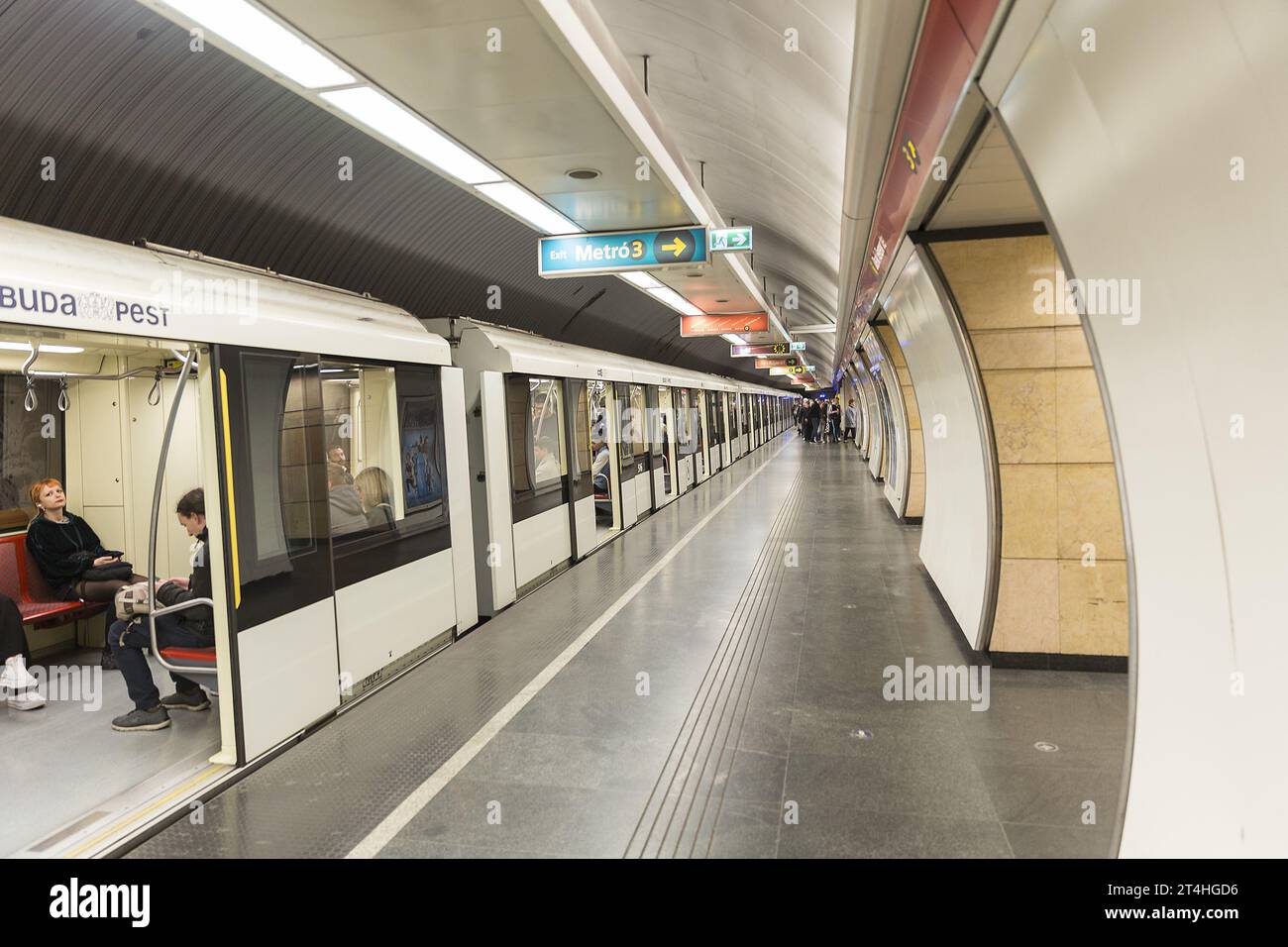 U-Bahn in Budapest Stockfoto
