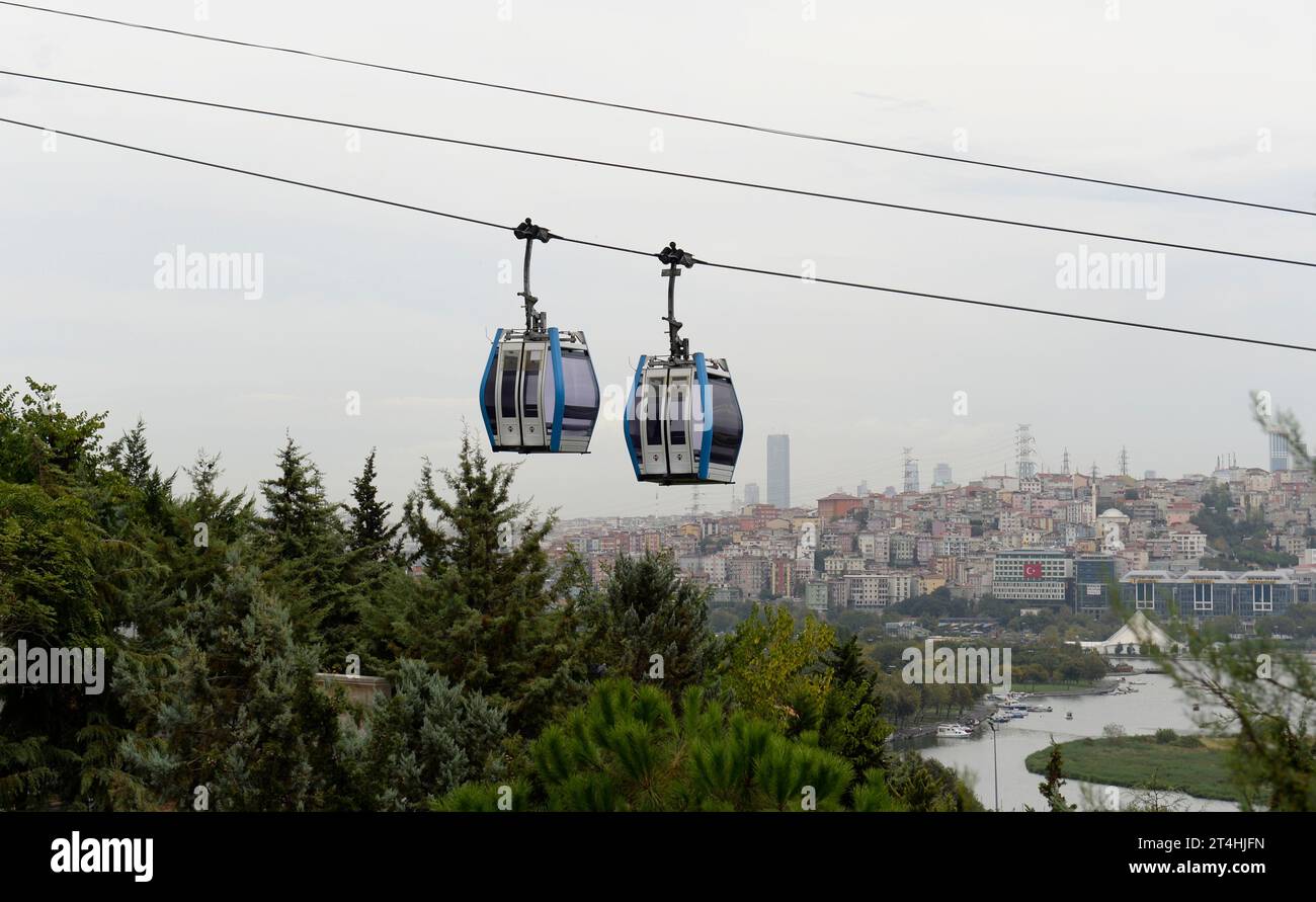 Istanbul, Türkiye. Seilbahn Pierre Loti Hill Stockfoto