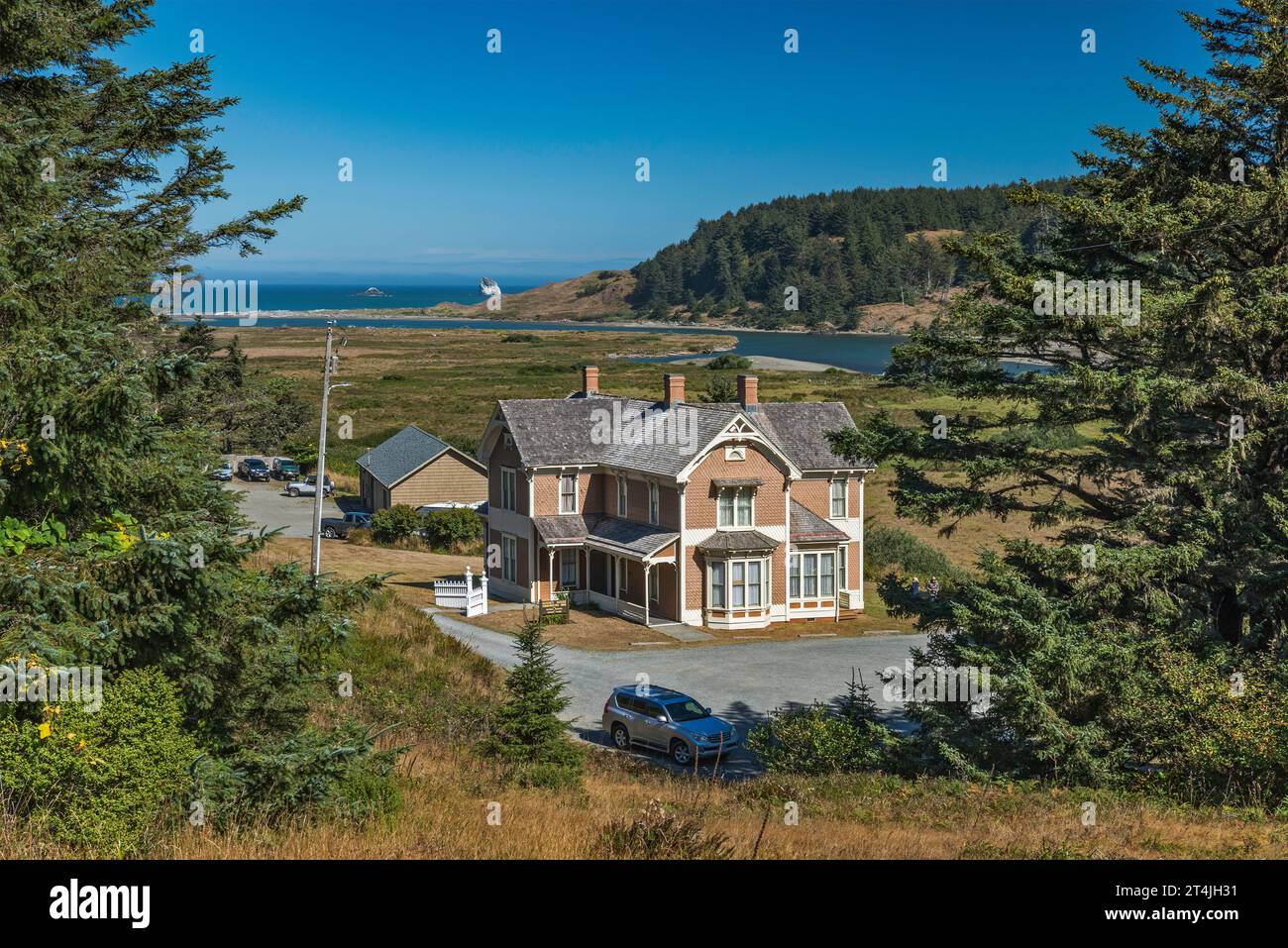 Hughes House, Cape Blanco State Park, Sixes River, Pazifikküste in der Nähe von Port Orford, Oregon, USA Stockfoto