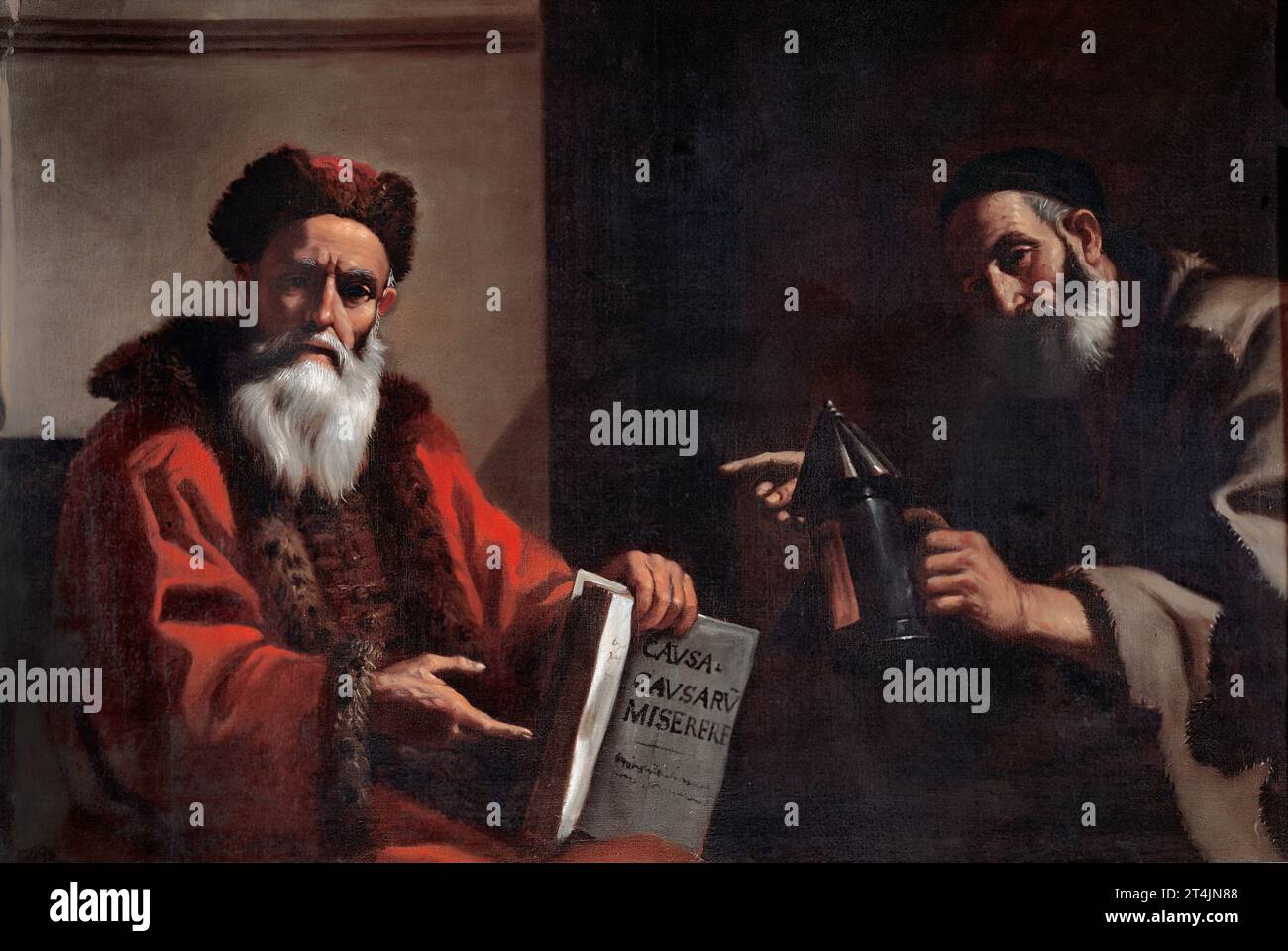 Diogenes and Plato von Mattia Preti (1613–1699), Öl auf Leinwand, 1649 Stockfoto
