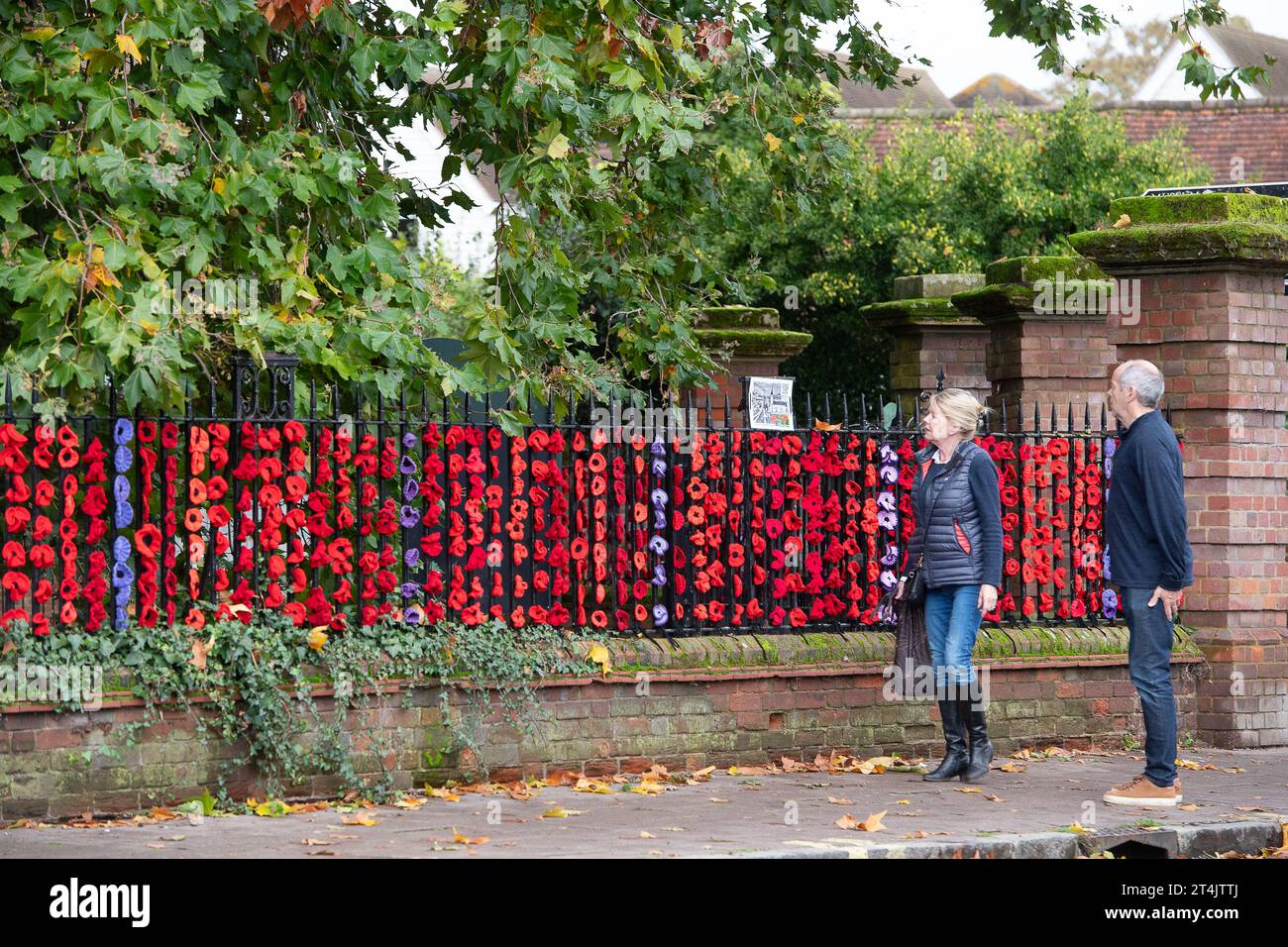 Marlow, Großbritannien. 31. Oktober 2023. Die Marlow Poppy Display