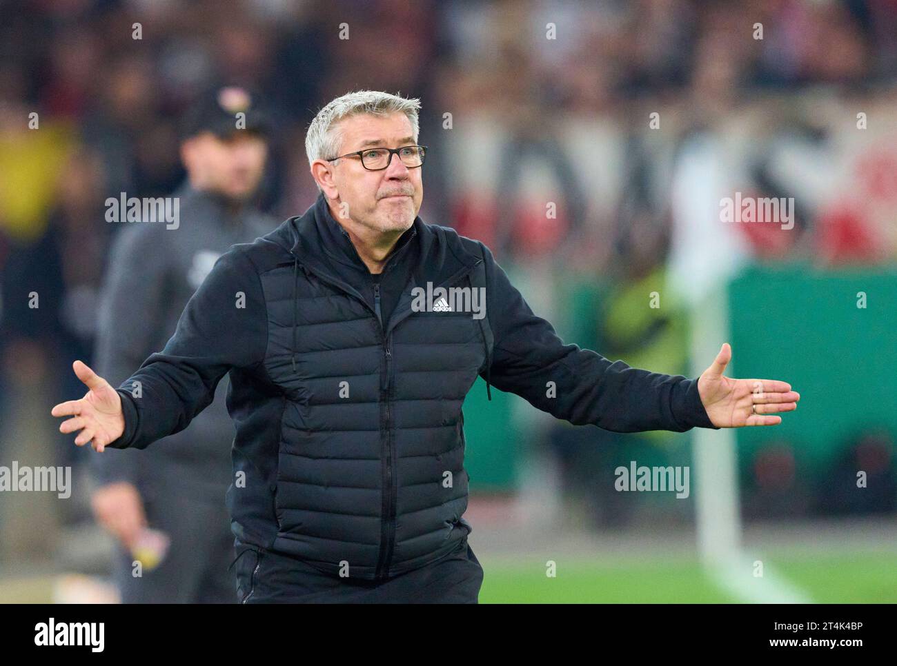 Urs FISCHER, Union Berlin Trainer im Spiel VFB STUTTGART - 1. FC UNION BERLIN DFB-Pokal, deutscher Fußball-Cup, am 31. Oktober 2023 in Stuttgart. Saison 2023/2024 Credit: Imago/Alamy Live News Stockfoto