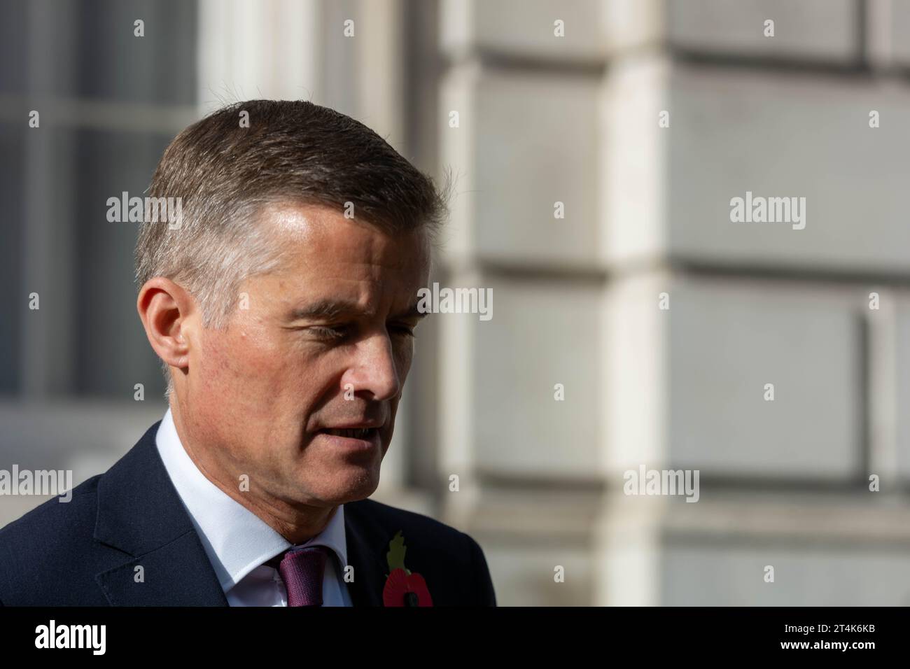 london, Großbritannien. 31. Oktober 2023. Politiker außerhalb des Kabinetts Mark Harper, Verkehrsminister, Credit: Ian Davidson/Alamy Live News Stockfoto
