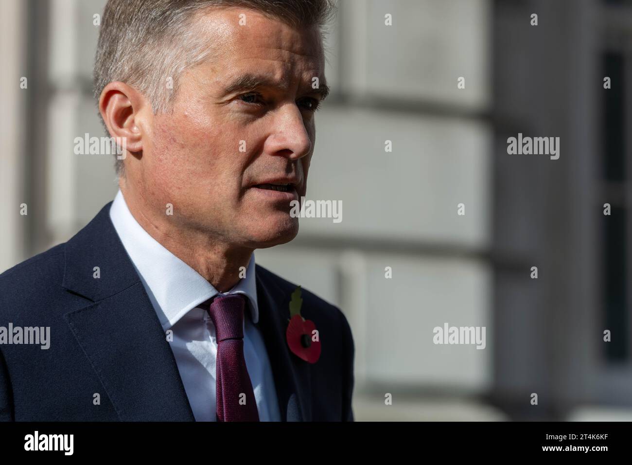 london, Großbritannien. 31. Oktober 2023. Politiker außerhalb des Kabinetts Mark Harper, Verkehrsminister, Credit: Ian Davidson/Alamy Live News Stockfoto