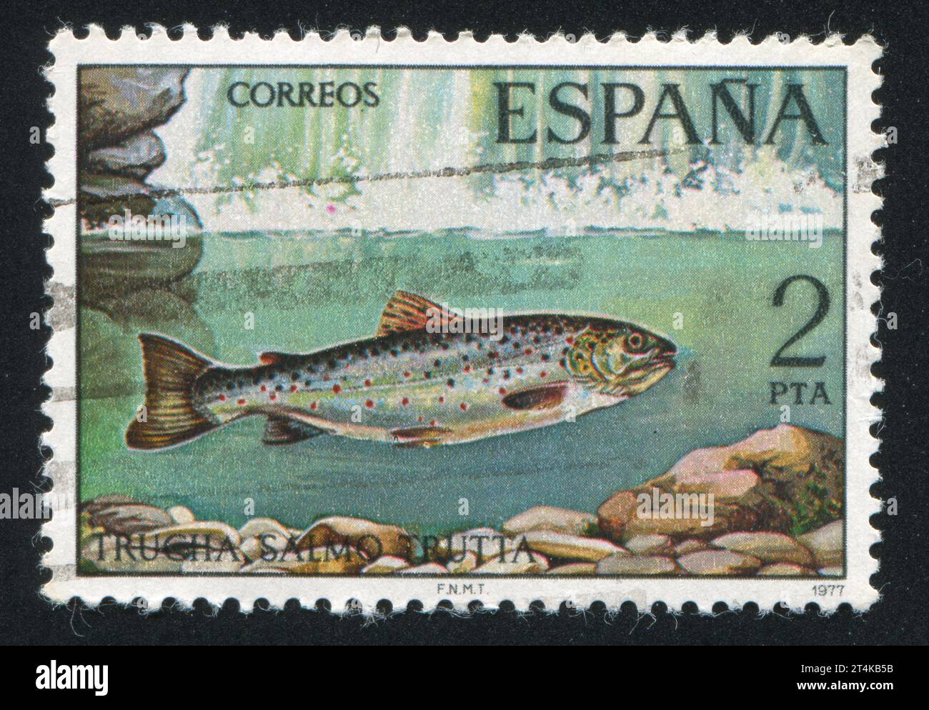 SPANIEN - CA. 1977: Briefmarke gedruckt von Spanien, zeigt Winter, ca. 1971 Stockfoto
