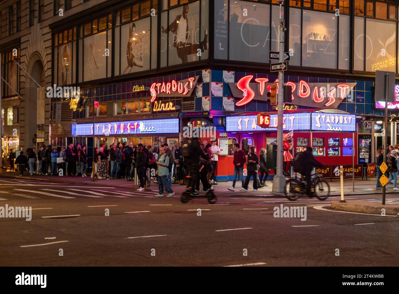 Ellen's Stardust Diner, New York City, Vereinigte Staaten von Amerika. Stockfoto