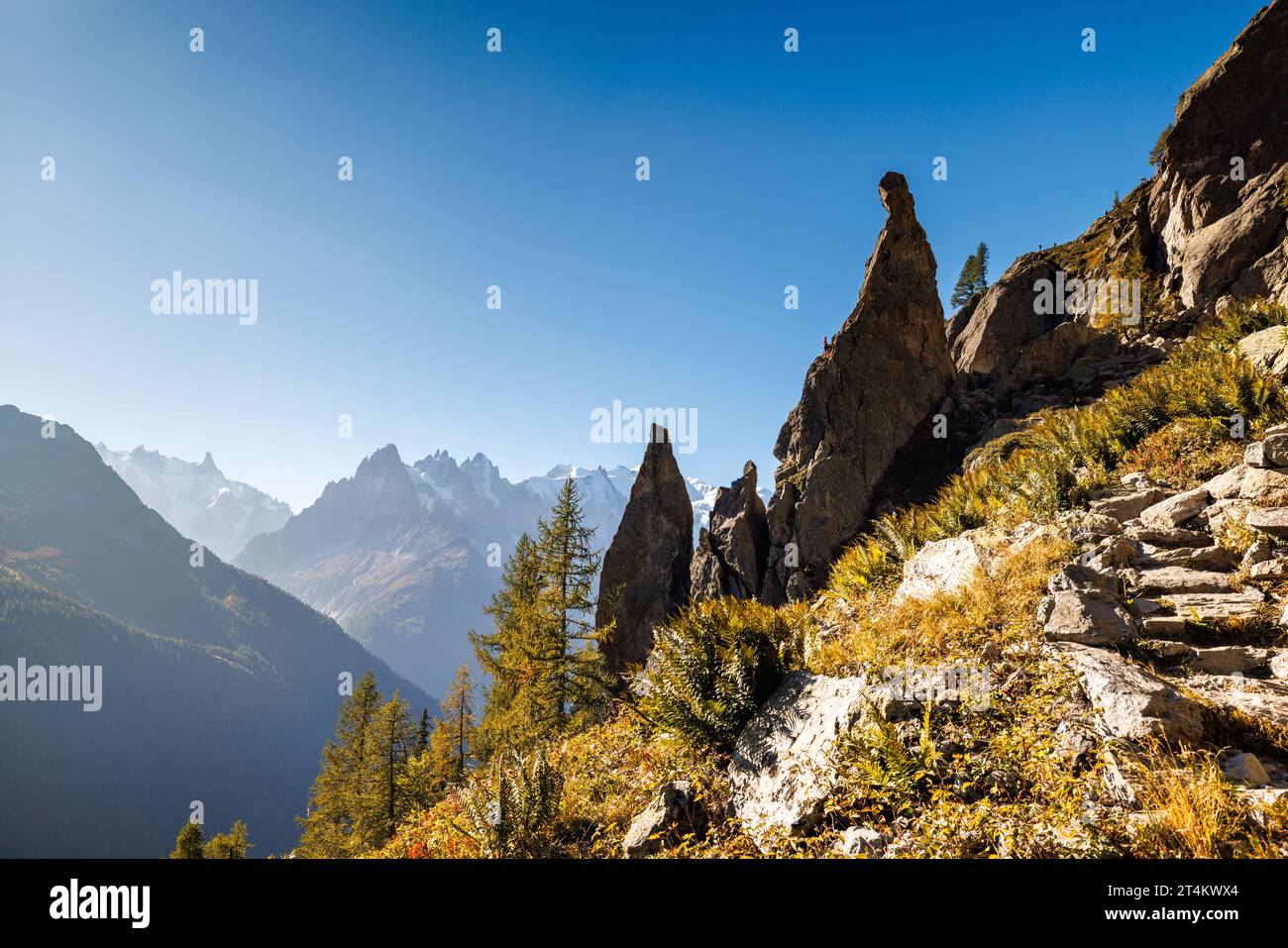 Aiguillette d’Argentiere in Chamonix Stockfoto