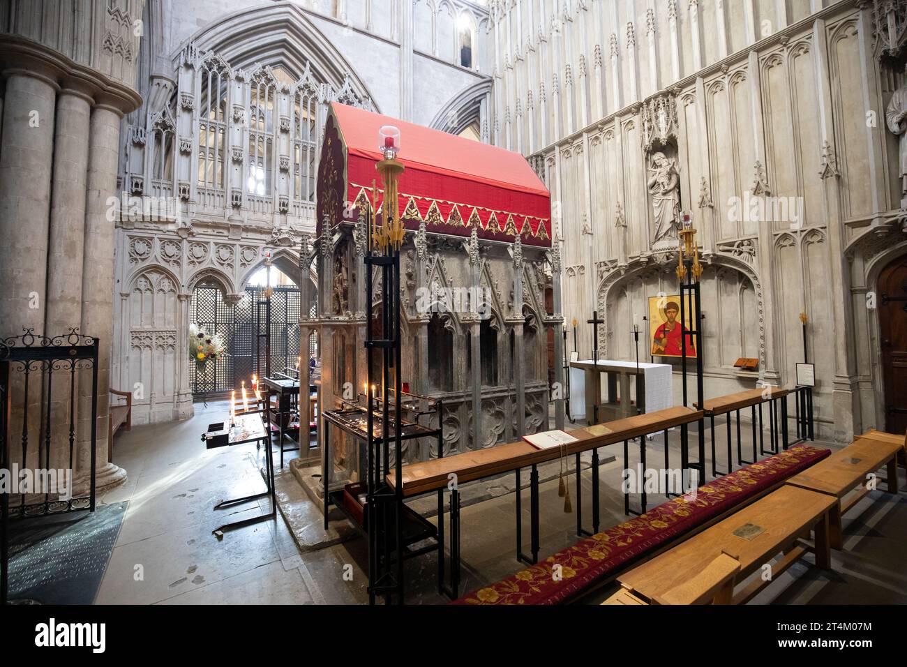 Der Schrein von St. Alban, die Kathedrale von St. Albans Stockfoto