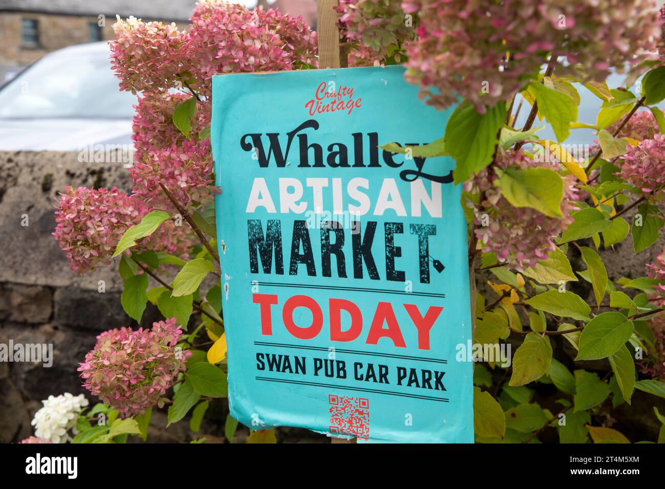 Kunsthandwerksmarkt in Whalley, Lancashire Village Town im Ribble Valley England, UK, 2023 Stockfoto