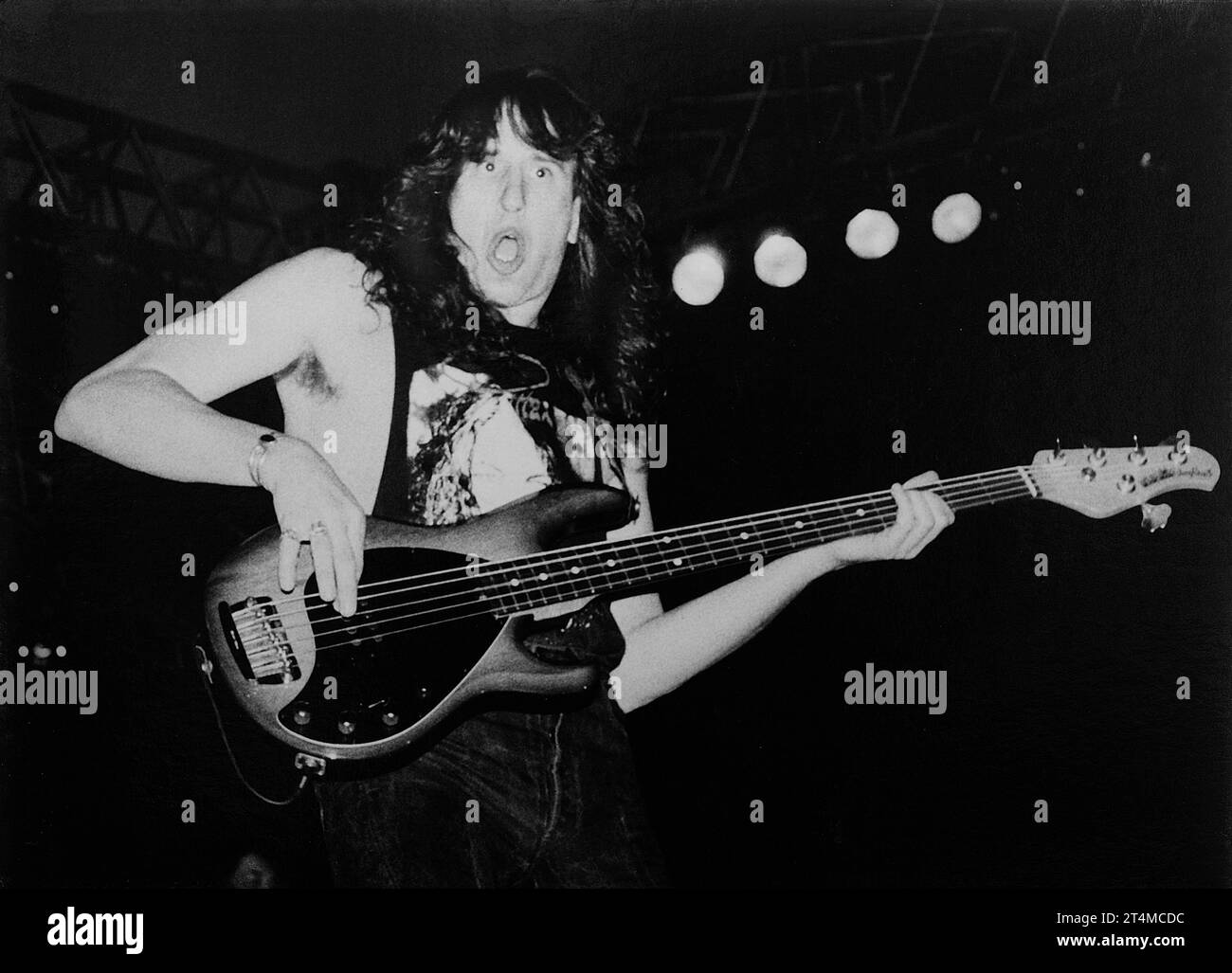 Ian Gillan & His Band, Ian Gillan, Ian Gillan Rock and Roll Hall of Fame, Ian Gillan & His Band, die 1991 live auftreten, Deep Purple Leadsänger Ian Gillan, Ian Gillan Vocals, Steve Morris Guitar, Brett Bloomfield Bass, Leonard Haze Schlagzeug, Foto Kazimierz Jurewicz, Stockfoto