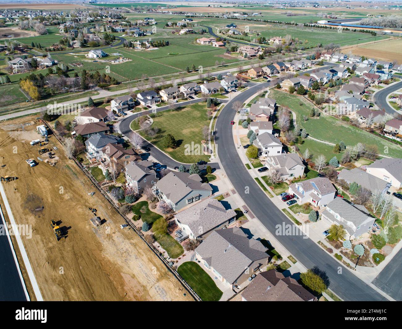 Greeley Housing Market neue Häuser werden schnell gebaut. Stockfoto