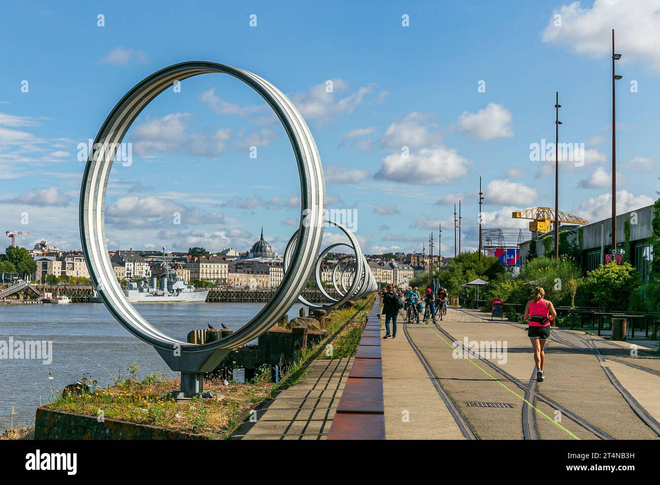 Landschaft der Stadt Nantes, Frankreich Stockfoto