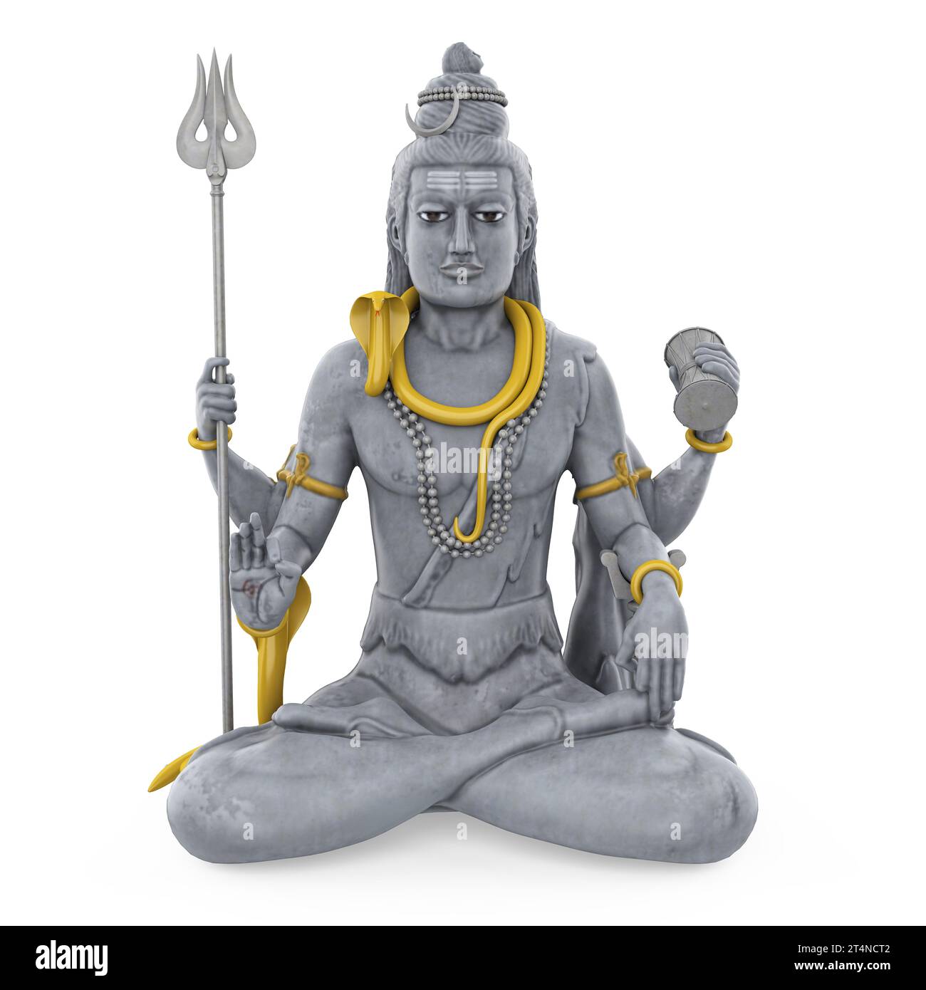 Statue von Lord Shiva isoliert Stockfoto